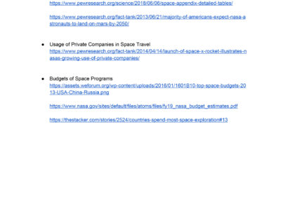 Space Travel Infographic Research